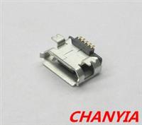 龙岗加高micro-USB母座垫高款贴板SMD带导位翻边血脂检测仪接口