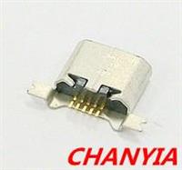 昆山micro-USB母座沉板破板后两脚贴片SMD接口无开孔杜绝注塑残胶